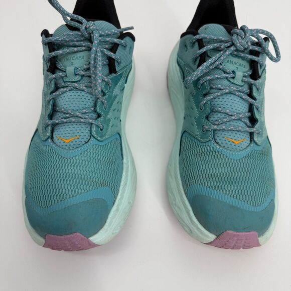 Hoka One One Anacapa 2 Low GTX Gore-Tex Women 9 B Waterproof Hiking Teal 1142830 - Picture 4 of 12